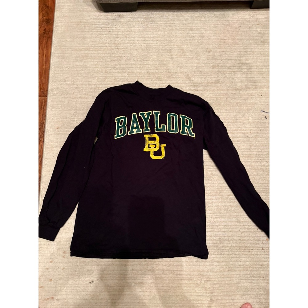 Fanatics Baylor Bears Long Sleeve T-Shirt Mens Medium Black NCAA BU Logo Cotton
